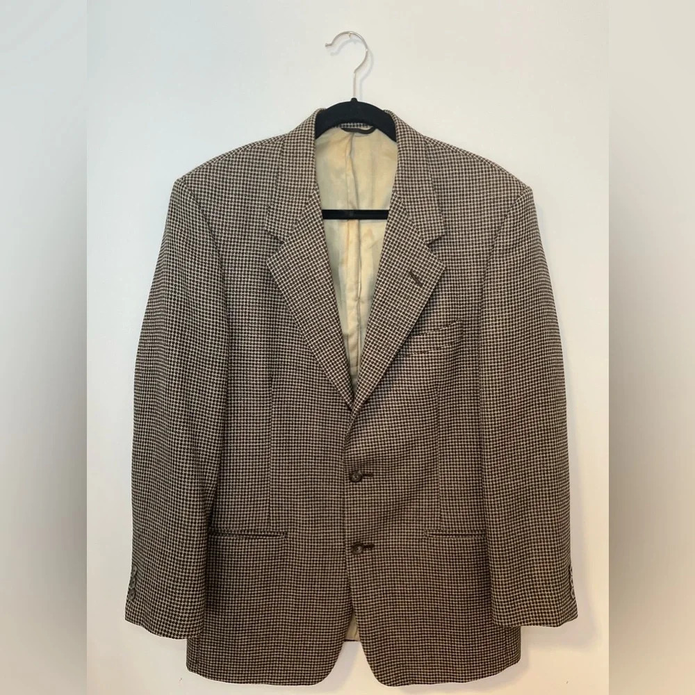 Pierre Cardin Vintage Blazer Check Pattern Unisex/Mens/Womens - Picture 2 of 6